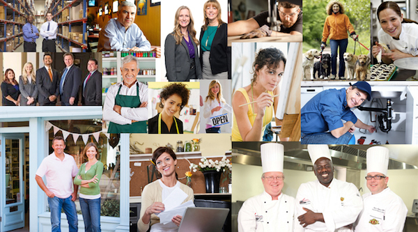 Small Business Owner Collage